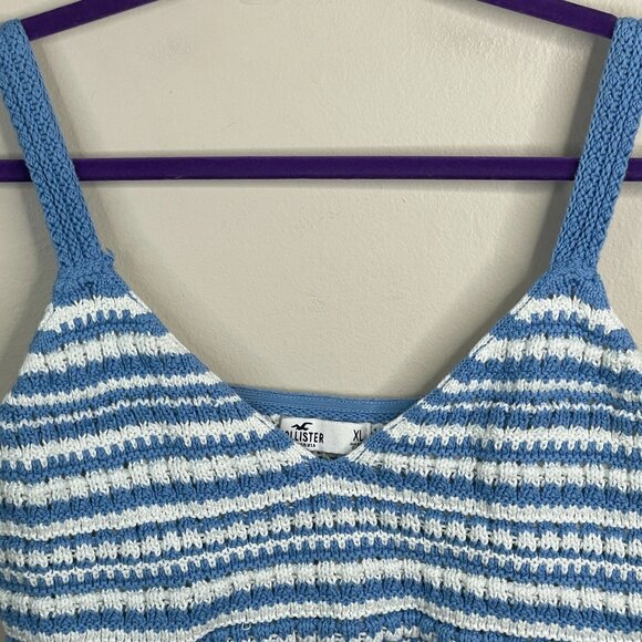 Hollister Crochet Crop Top Womens XLarge Boho Festival Hippie Spaghetti Strap - Picture 3 of 10